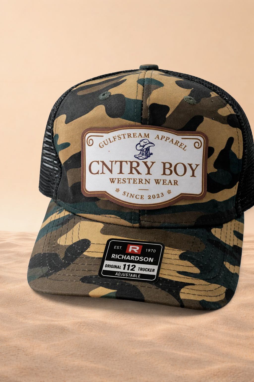 Gulfstream Apparel – Camo “CNTRY BOY” Western Wear Patch