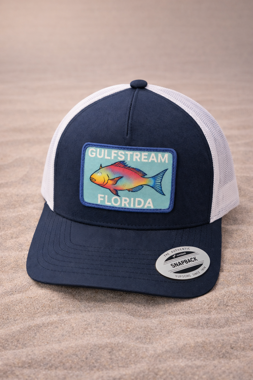 Blue on White Parrot Fish Patch